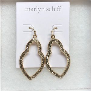 Never Worn! Open Shape Drop Earrings